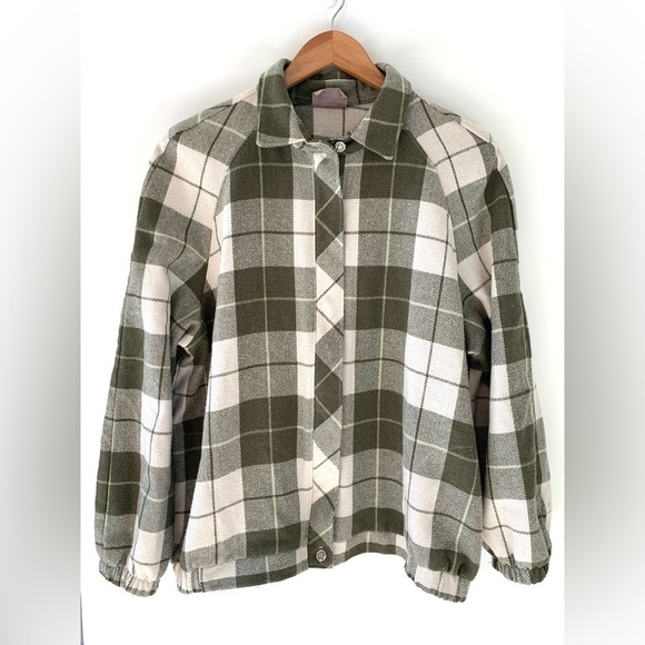 VINTAGE TAN JAY Plaid Bomber Jacket - Picture 2 of 9